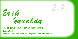 erik havelda business card